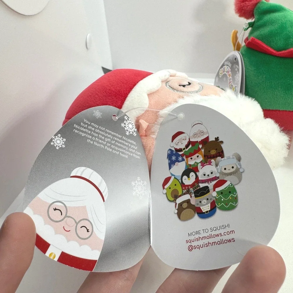 Squishmallows Christmas Holiday Set‎ Nicolette Emmy Darla 5 Inch Plush NWT